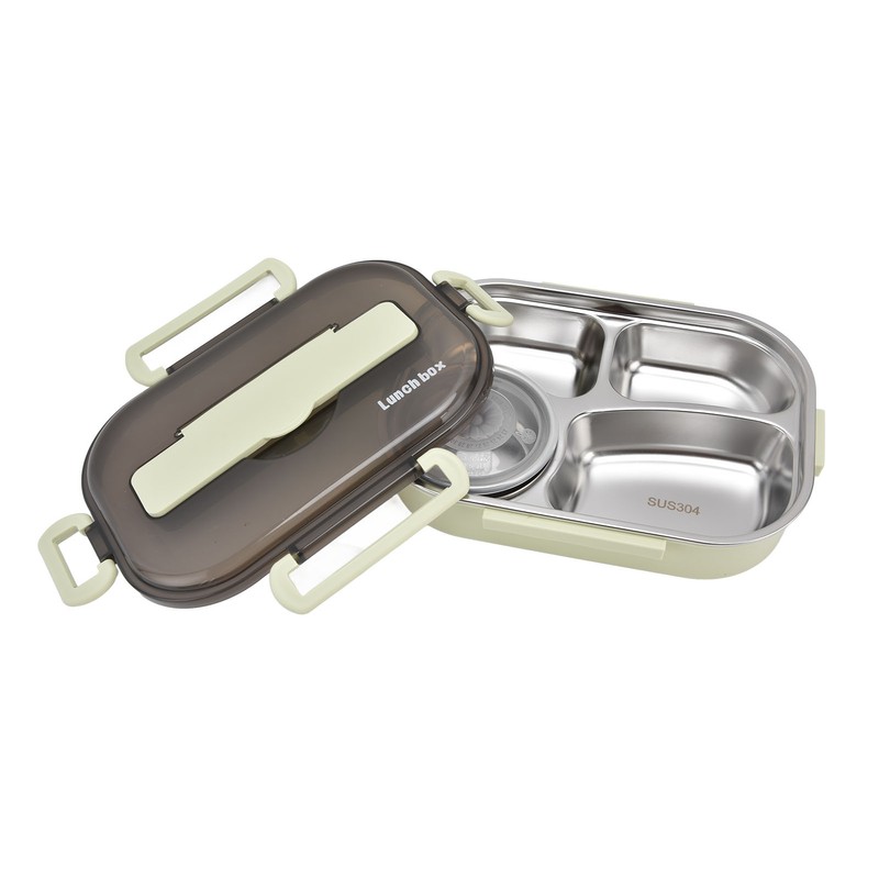 Portable Kids 304 Stainless Steel Lunch Box 1.3L Four Compartment