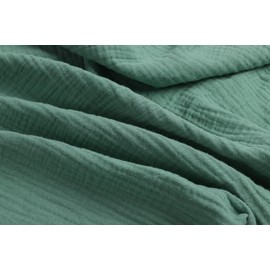 Muslin Bassinet Fitted Sheets 2 Pack for Baby Boy and Girl, 100% Cotton 33" x 19" Compatible with Mika Micky, Baby Delight, Dream On Me, AMKE and Other Rectangle Bassinet Mattress, Grey and Green