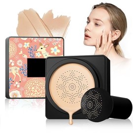 2025 Nuevo Air Cushion CC Cream, Mushroom Head Air Cushion CC Cream,CC Cream Flawless Whalegrass Air Cushion, Maquillaje en Forma de Cabeza de Hongo de Larga Duración Impecable Cojín de Aire (Lvory)