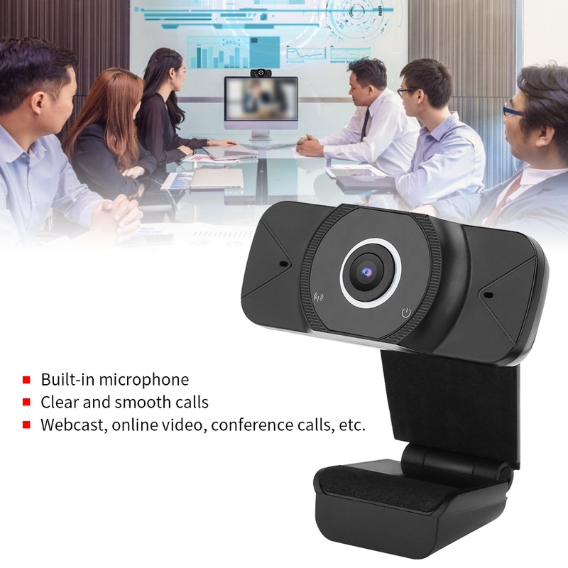 Webcam PC Camera HD 1080P Laptop Desktop Computer USB Drive‑Free