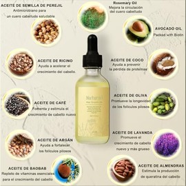 Juego de 5 PCS Aceite Natural Para el Crecimiento del Cabello,Aceite Para Crecimiento de cabello con rosemary oil,para crecimiento del cabello, adecua