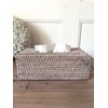 White Wash Rattan Tissue Box Napkin Holder (Tissue Box Cover