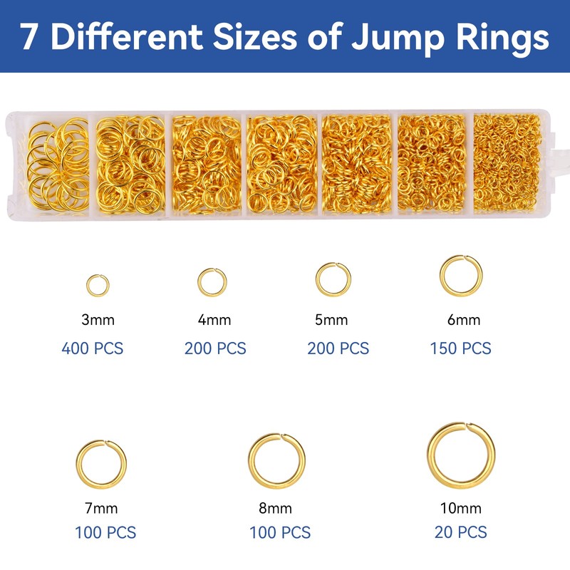 Open Jump Rings, funvce Jump Rings Jewellery Making Kits, Jewellery