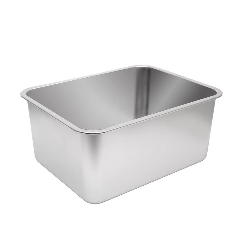 Kichwit Large Stainless Steel Cat Litter Box with High Sides,