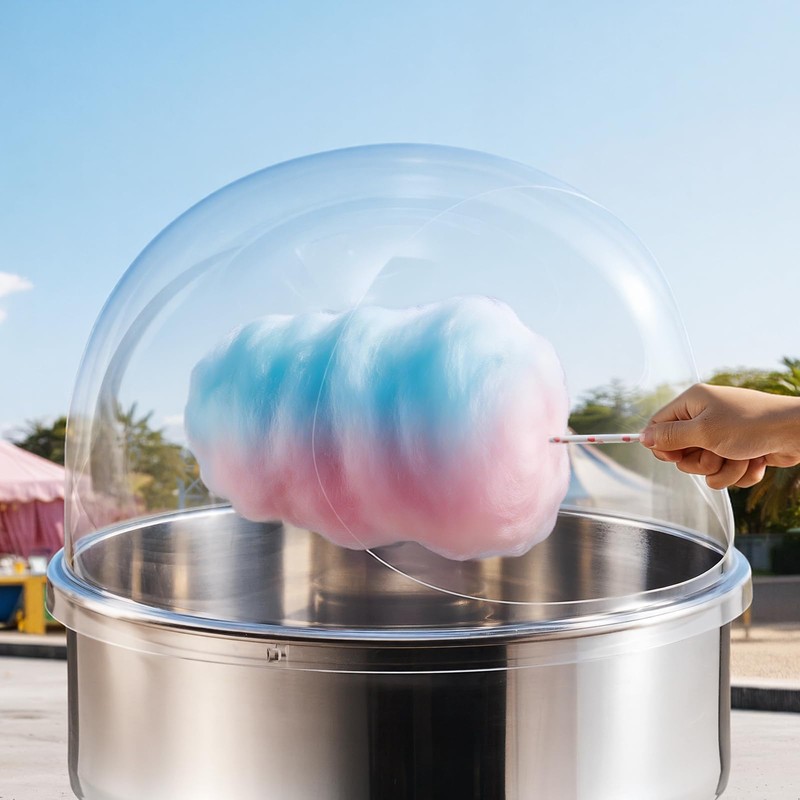 VEVOR Cotton Candy Machine Cover 21 Inch, Acrylic Dome Bubble