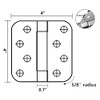 Heavy Duty 4" Inch Self-Closing Spring Loaded Door Hinge with