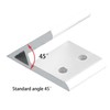 6 x Aluminium Angle Connectors, Aluminium Profile Connector, 45 Degree