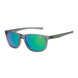 O'NEILL 9025 Men's and Women's Polarized Square Sport Sunglasses, Matte Gray/Lime, 57 mm