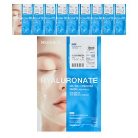 Mediheal Bio Seconderm Mask Hyaluronic Acid, 1 pack, 10-pack / 메디힐 바이오 세컨덤 마스크 히알루론산, 1개, 10개입