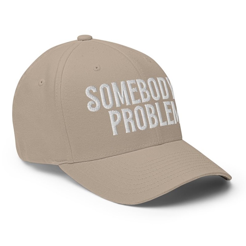 RIVEMUG FX Somebody's Problem Fitted Hat Embroidered Curved Bill Mid