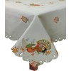 Creative Linens Fall Harvest Thanksgiving Tablecloth 70x140 Rectangular with 12