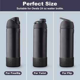 yoelike Silicone Boot for Owala Water Bottle 24 oz, Anti-Slip Protective Sleeve for FreeSip/Twist/Flip, Bottom Bumper Cover for Watter Bottle Accessories