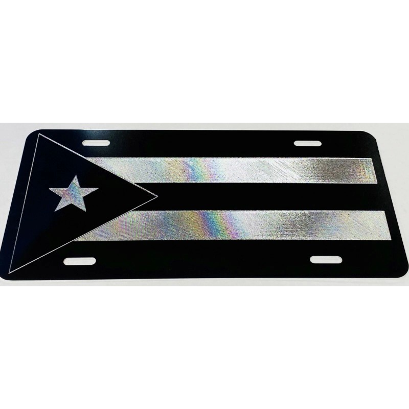 Diamond Etched Products Cuba Cuban Flag Engraved License Plate Vanity
