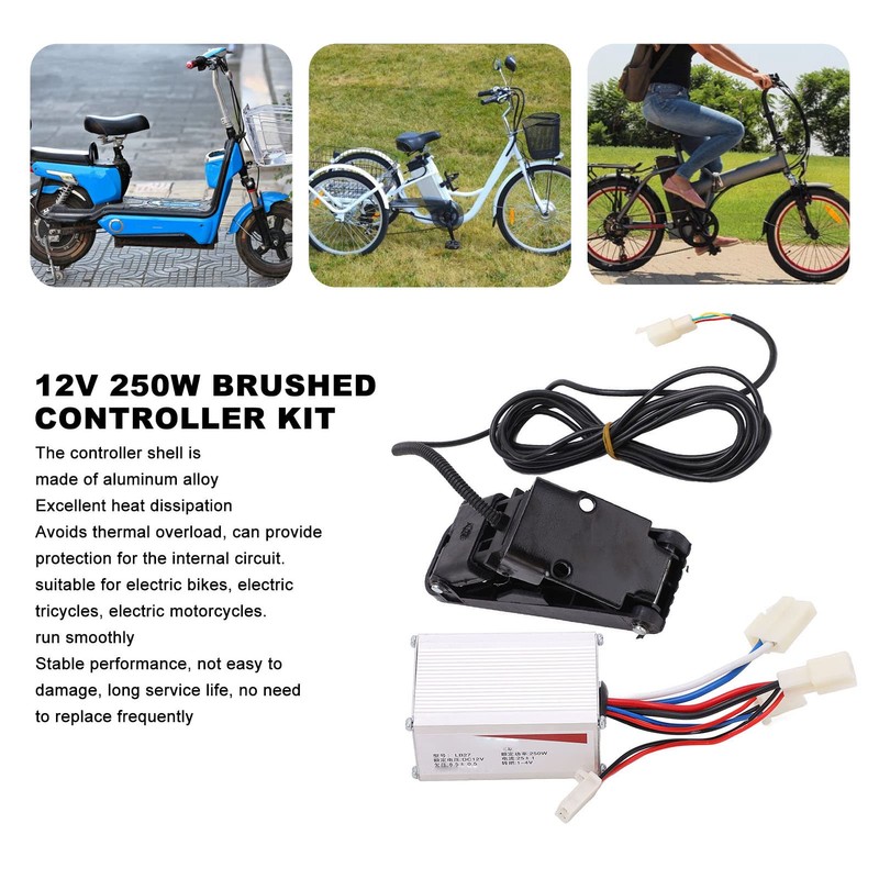 12 V 250 W hardened speed controller with accelerator pedal,