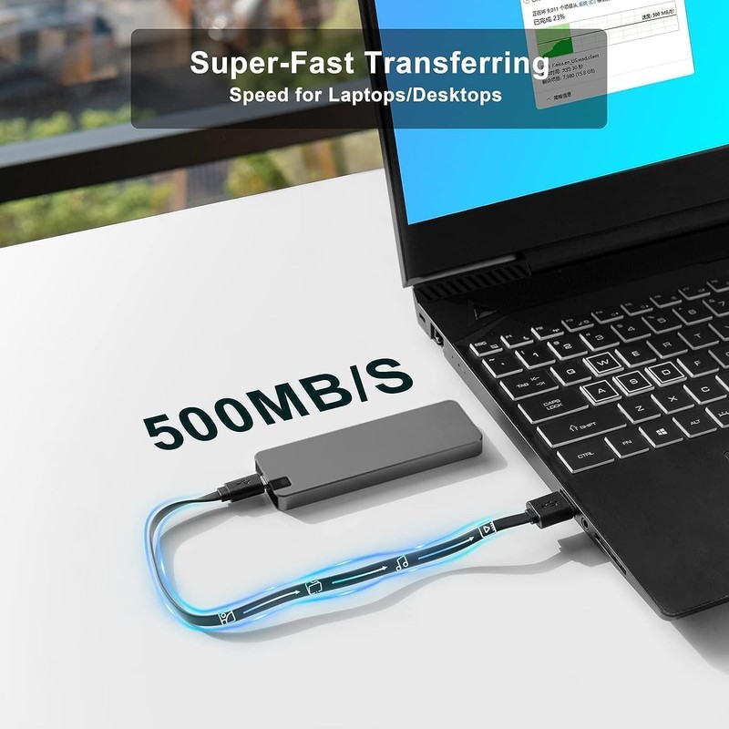 PRIMEAZON Gen 2 Portable SSD, 2TB, Aluminum Build