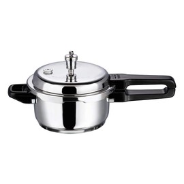 Vinod V-2L Stainless Steel Sandwich Bottom Pressure Cooker, 2-Liter,Silver,Medium