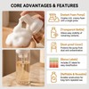 3 Pack 2oz Clear Plastic Foam Pump Bottles with Sticker