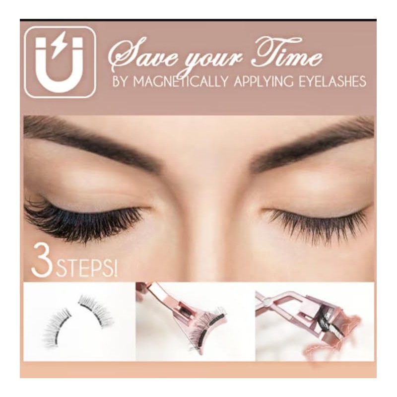  Marvulur Magnetic Eyelashes, Marvulur Reusable Magnetic Eyelash Kit, Natural