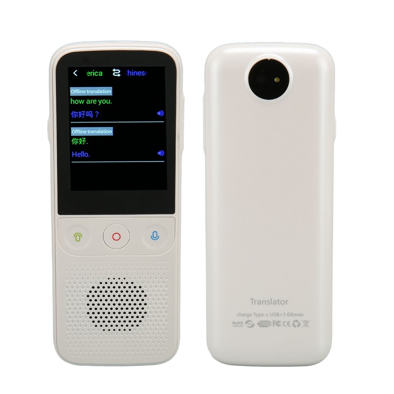 112 Languages Smart Voice Translator 2.4inch Touch Screen 1GB RAM