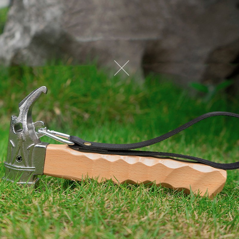 Camping Hammer Stainless Steel Tent Hammer Shock Absorbing Head Ergonomic