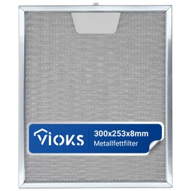 VIOKS Filter Dunstabzugshaube Metall Ersatz für AEG Elеctrolux 50248271004 Faber 133.0017.054 Whirlpоol 482000027080 Dunstabzugshaube Metallfilter 300x253 mm Filter für Abzugshaube