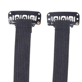 2Pcs Black Short Portable Facelift Bands Adjustable Invisible Eyebrows and Eyes lift Reusable women Elastic Stretching Strap Hairpin Hair Holder, Women's Fashion Headbands, Hair Accessories