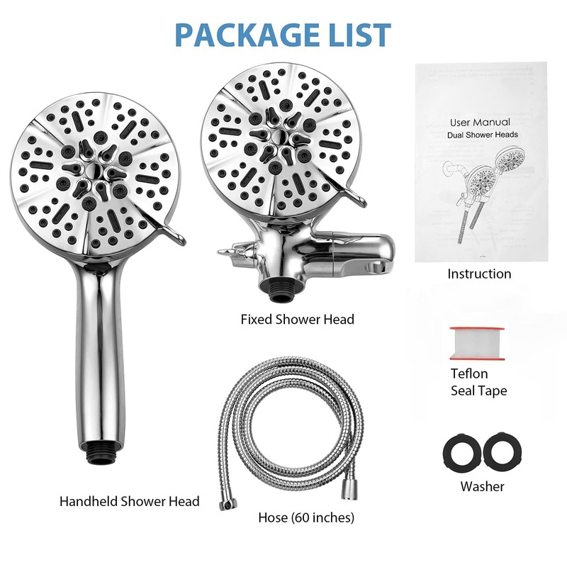 GAOMON 5" Premium High Pressure 3-Way Rainfall Combo - Enjoy