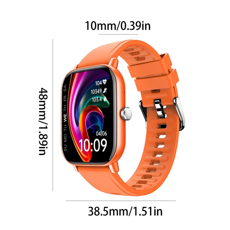 Smartwatch 2 Inch Full Screen Touch Sleep Monitoring Watch IP67