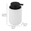 WENKO Belluno Liquid Soap Dispenser, Refillable Ceramic Soap Dispenser with