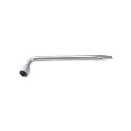 QWORK Car Spare Tire Lug Wrench for Jack, 13/16" High Carbon Steel L-shaped Tire Replacement Tool L Type Strong Hexagon Slotted End Socket Wrench