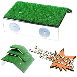 LALOCAPEYO Tortoise Ramp Climbing Ladder Resting Terrace,Turtle Fish Tanks Aquarium Decor, Tanks Accessories for Hermit Crab,Suitable for Tortoise,Lizard,Newts,Or Other Small Size Reptiles (M)