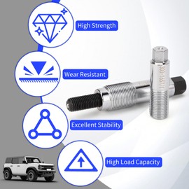 WODHMIEY Crankshaft Pulley Removal Tool for F ord 2.0L EcoBlue D iese l Engine Compatible with Ranger Kuga Transit Custom Transit FWD RWD 2018-2024 Includes 303-1657/1 & 303-1657/2 Shafts Carbon Steel