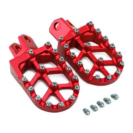 AnXin Dirt Bike Foot Pegs CNC Footpegs Footrest Foot Pedals Rests for DRZ400 2000-2004 DRZ400E 2000-2007 DRZ400S 2000-2024 DRZ400SM 2005-2024 RM250 1989-2006 RM250Z 2001-2006 RMX250 1989-1996 Red