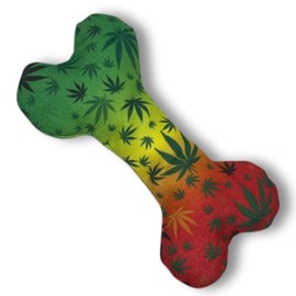 PAW:20 Rasta Color Dog Toy | Funny Dog Toy | Cool Plush Squeaky Toy for Small, Medium and Large Dogs | Fun Novelty Gift | Fetch and Funny Photos (Rasta Dog Bone)