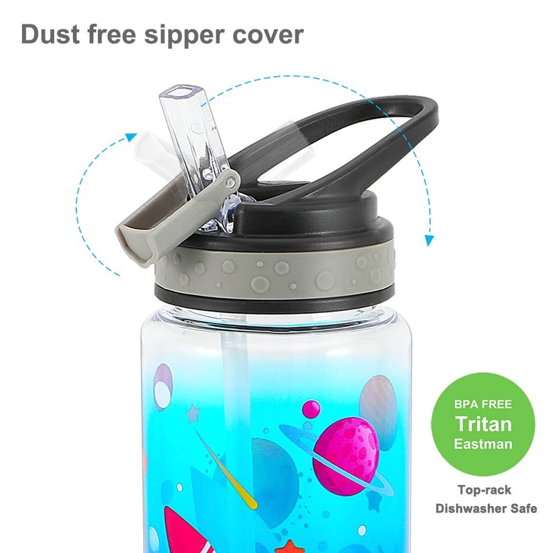 Home Tune Cute Water Bottle for School Boys, BPA FREE