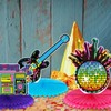 80s 90s Party Decorations 12 Pieces 80's 90's Honeycomb Centerpieces