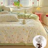 CinYana Queen 100% Cotton Reversible Duvet Cover Set Sage Green