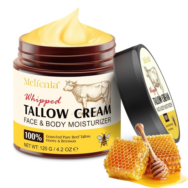 Beef Tallow for Skin, Organic Grass Fed Beef Tallow, and