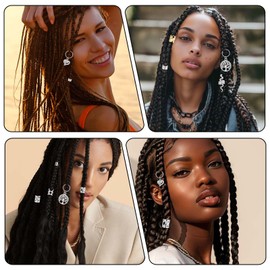 Ouligay Pack of 100 Dreadlocks Jewellery Viking Hair Accessories Silver Metal Hair Rings for Braids Hair Accessories Pirate Braids Jewellery Adjustable Cuffs Hair Beads Hair Spirals Braids Accessories