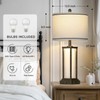 luxeflow 27in Tall Farmhouse Table Lamp with USB C+A &