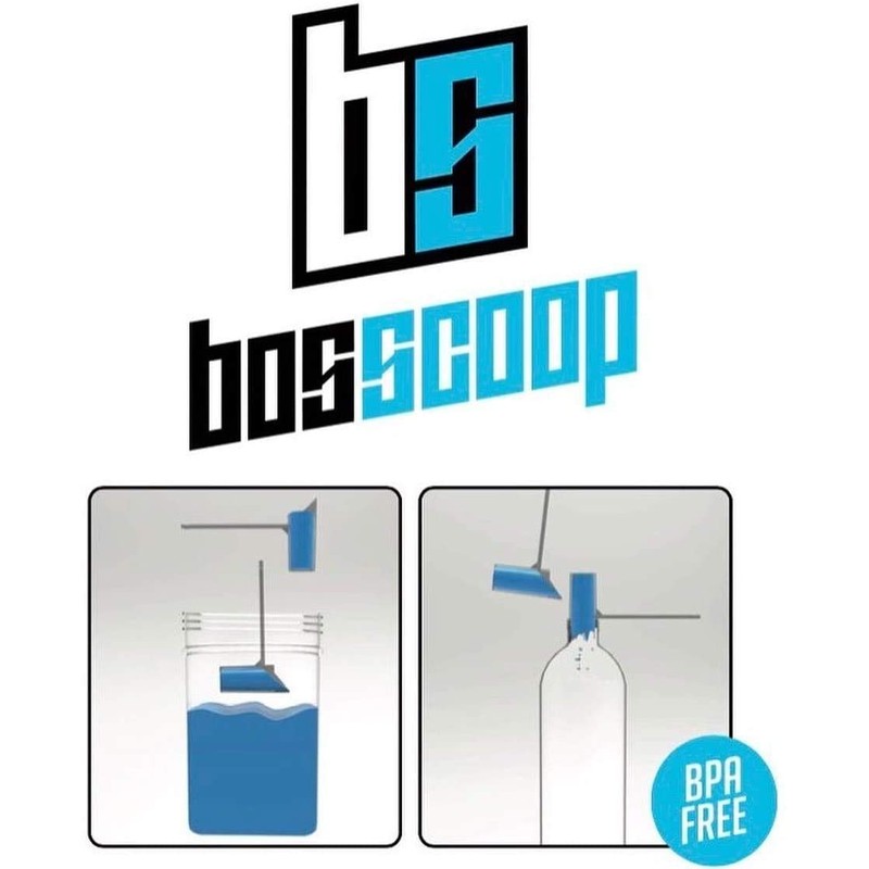 Bosscoop [5-Pack No Spill Water Bottle Scoop for Supplements, Protein