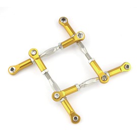 Hosim Front & Rear RC Turnbuckles,Aluminum Alloy Adjustable 83-97mm Camber Linkage Push Rods Ends for 1/10 Traxxas Slash 4x4 RC Cars Upgrades Hop-up Parts (Yellow/4PCS)