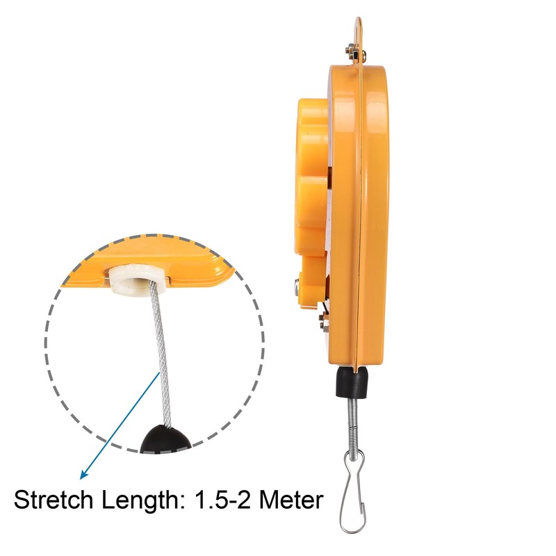 sourcing map Retractable Spring Pulley Tool Holder Hanging Device 3.3-6.6lbs