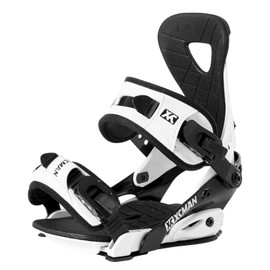 XCMAN Outdoors All-Mountain Snowboard Binding | Boot Size 9-12 (Black White, L)