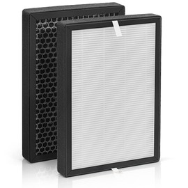 GL-FS32 Replacement Filter Compatible with Mooka Air Replacement Filter and AZEUS/KOIOS Air Purifiers 3-IN-1 Air Cleaner for Home FS32 True HEPA, Pre-filter and Activated Carbon, 2 Packs