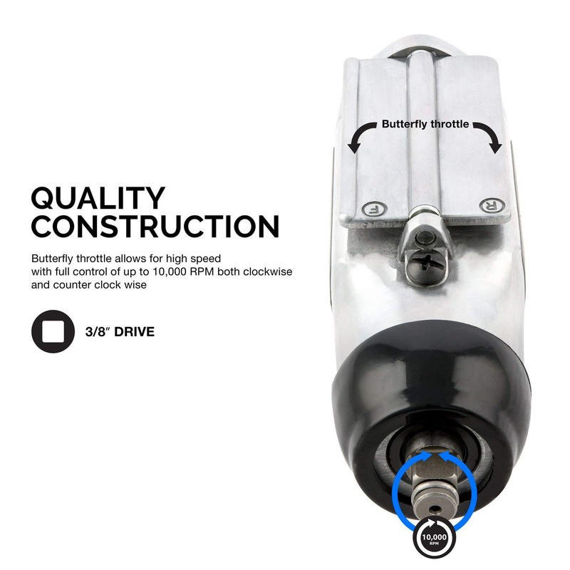 Neiko 30088A 3/8" Drive Butterfly Impact Wrench, 75 Foot/Pound High