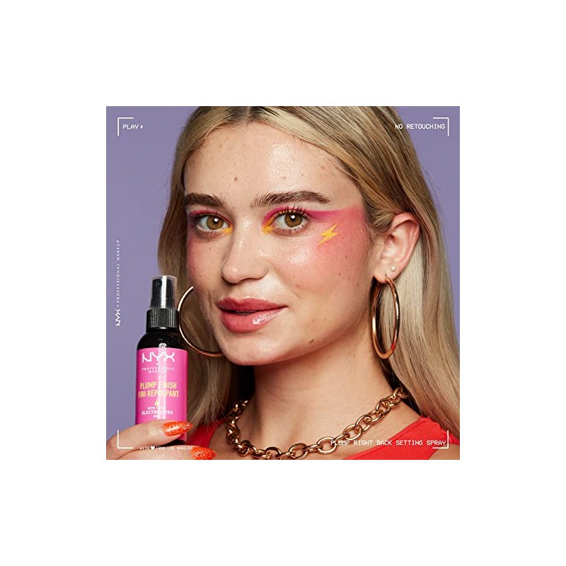 NYX Professional Makeup, Plump Finish Setting Spray, Fijador de Maquillaje