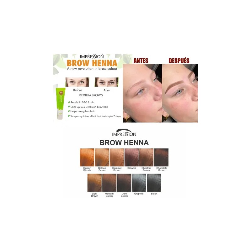 Kit Tinte Henna Cejas Hd Y Pestañas Tipo Microblading Crema