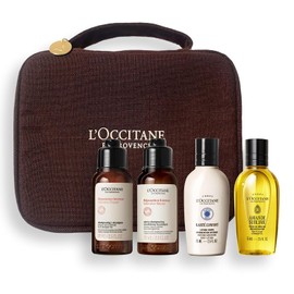 L'OCCITANE - Travel Collection with Intense Repair Shampoo & Conditioner, Almond Shower Oil and Shea Body Lotion - Repairing and nourishing - Made in France