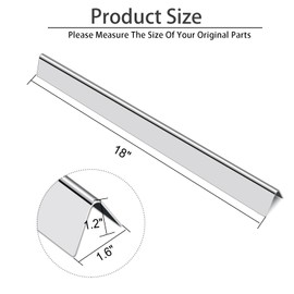 Plowo 18 Inch Flavorizer Bars for Weber Summit 400 Series, Summit E-440, S-440, E-450, S-450, E-460, S-460, E-470, S-470 Gas Grill, Stainless Steel Hot Plate Replacement Parts for Weber 67668, 8 PCS